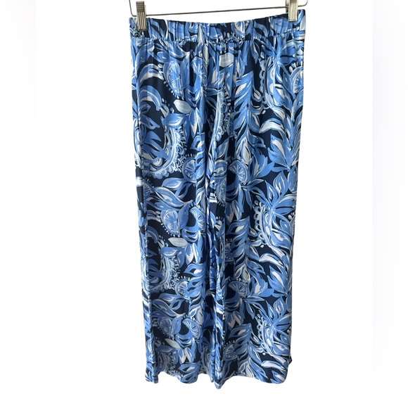NWT Lilly Pulitzer Auria Top + Avery Crop Pant Sz 0 You’re The Zest Navy - Picture 5 of 9